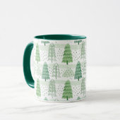 Modern Christmas Trees Pattern マグカップ (正面左)
