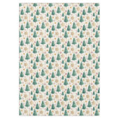 Modern Christmas trees tablecloth red green gold テーブルクロス (正面)