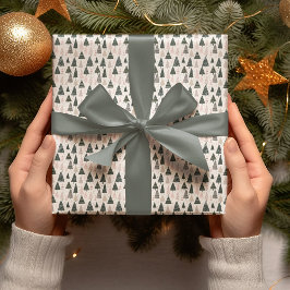 Modern Christmas Trees Wrapping Paper ラッピングペーパー