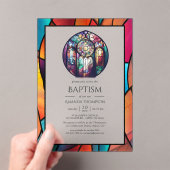 Modern Church Baptism, Dedication or Christening アクリル招待状 (インサイチュ (ポータブル))
