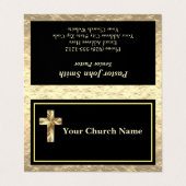Modern Church Gold And Black KJV Networking Card 名刺 (外部フラット)