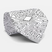 Modern Circuit Board Necktie - B&W Tech Geek ネクタイ (ロール)