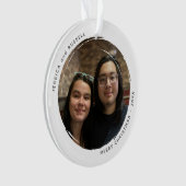 Modern Circular Grunge 2 Photos Acrylic オーナメント (正面)