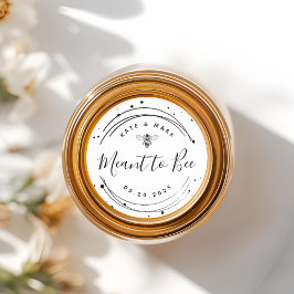 Modern Circular Meant to Bee Honey Wedding Favor ラウンドシール