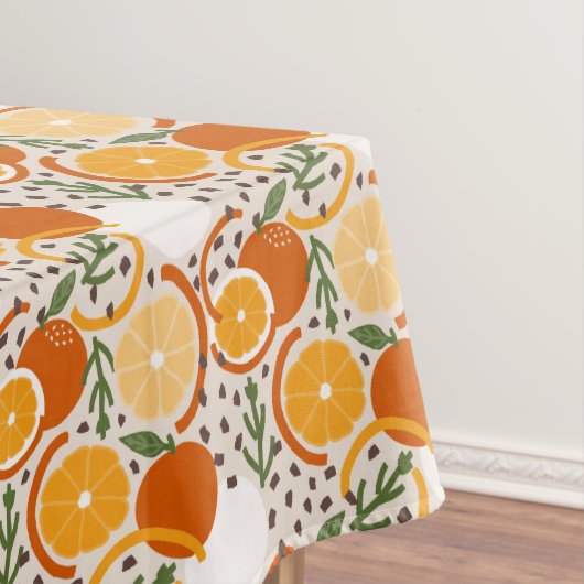 Modern Citrus Fruit Confetti Summer Retro Kitchen テーブルクロス (インサイチュ)