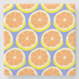 Modern Citrus Slice Amalfi Coast ストーンコースター