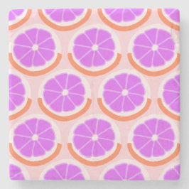 Modern Citrus Slice Pink Lemonade ストーンコースター