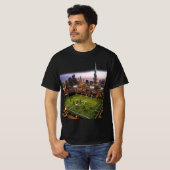 Modern City Skyline Night Lights Graphic T-Shirt Tシャツ (正面フル)