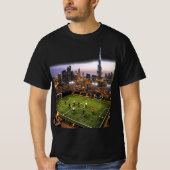 Modern City Skyline Night Lights Graphic T-Shirt Tシャツ (正面)