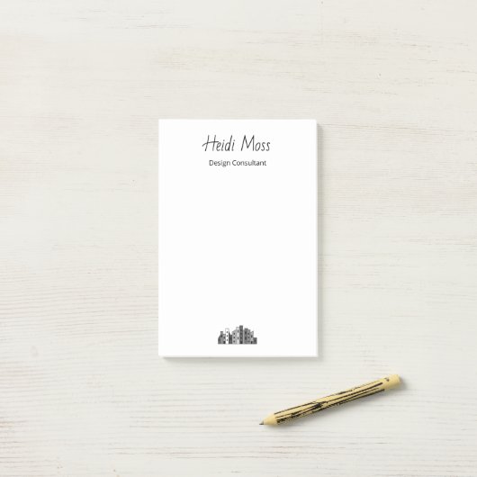 Modern City Skyline Urban Design Consultant  ポストイット (デスク上)