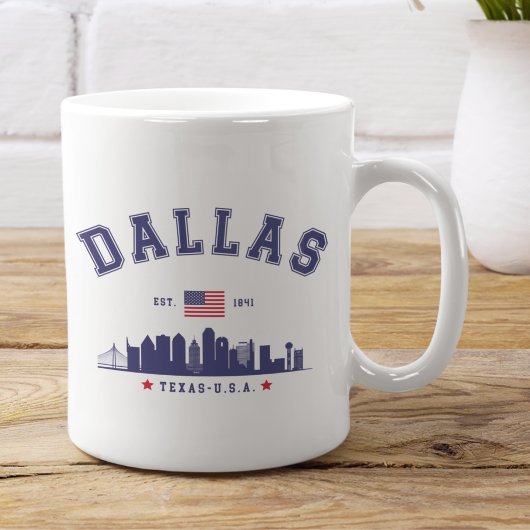 Modern Cityscape of Dallas Texas コーヒーマグカップ