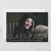 Modern Class of 2023 オーバーレイ写真 卒業 案内状 (正面)