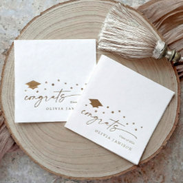 Modern Class of 2026 Congrats Graduation Party 箔ナプキン