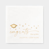 Modern Class of 2026 Congrats Graduation Party 箔ナプキン (正面)