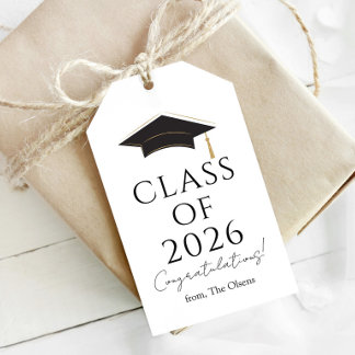 Modern Class of 2026 Gift Tag ギフトタグ