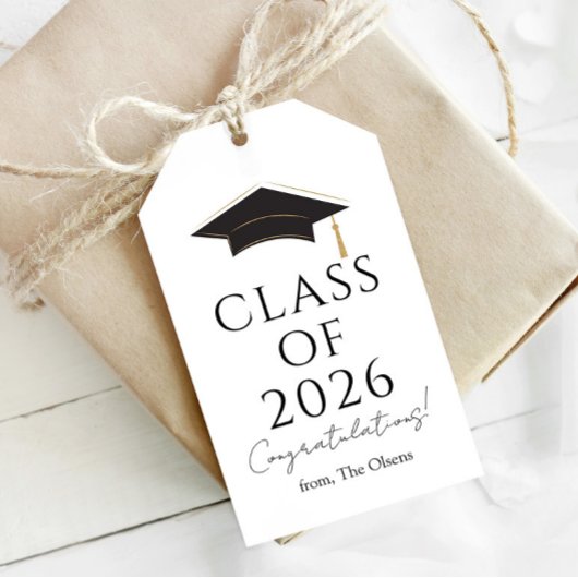 Modern Class of 2026 Gift Tag ギフトタグ