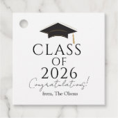 Modern Class of 2026 Gift Tag フェイバータグ (正面)