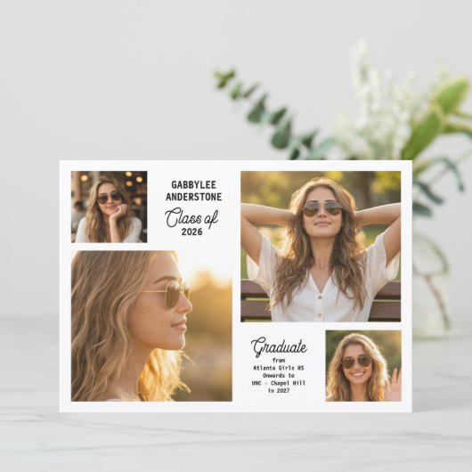Modern Class of 2026 Multi Photo Graduation  案内状 (スタンド正面)