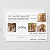 Modern Class of 2026 Multi Photo Graduation Party  招待状 (裏面)