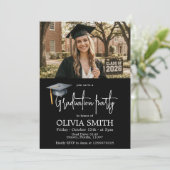 Modern Class of 2026 Photo Graduation Invite 招待状 (スタンド正面)