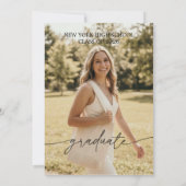 Modern Class of 2026 Photo Graduation Invite 招待状 (裏面)