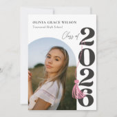 Modern Class of 2026 Photo Graduation Party 招待状 (正面)