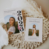 Modern Class of 2026 Photo Graduation Party 招待状