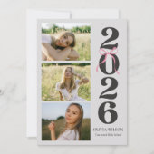 Modern Class of 2026 Photo Graduation Party 招待状 (正面)