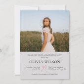 Modern Class of 2026 Photo Graduation Party 招待状 (裏面)