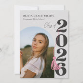 Modern Class of 2026 Photo Graduation Party 招待状 (正面)