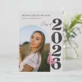 Modern Class of 2026 Photo Graduation Party 招待状 (スタンド正面)