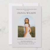 Modern Class of 2026 Photo Graduation Party 招待状 (裏面)