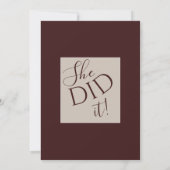 Modern Class of 2026 Photo Minimal Graduation  招待状 (裏面)