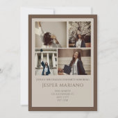 Modern Class of 2026 Photo Minimal Graduation  招待状 (正面)