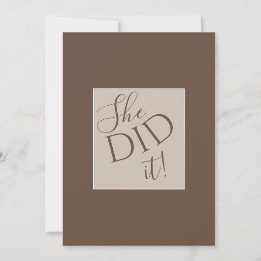 Modern Class of 2026 Photo Minimal Graduation  招待状 (裏面)