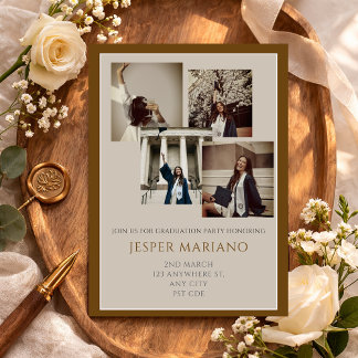 Modern Class of 2026 Photo Minimal Graduation  招待状