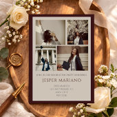 Modern Class of 2026 Photo Minimal Graduation  招待状