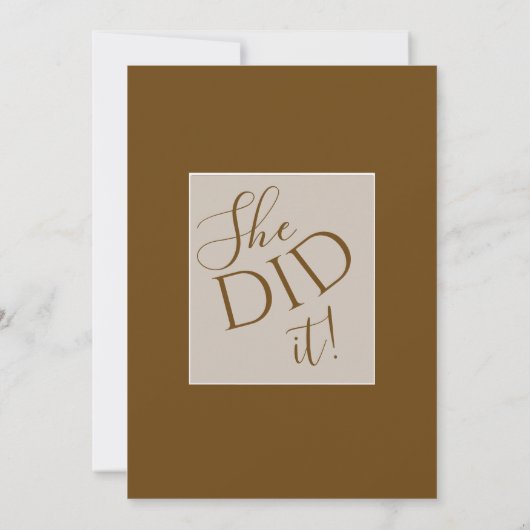 Modern Class of 2026 Photo Minimal Graduation  招待状 (裏面)