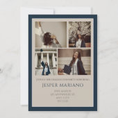 Modern Class of 2026 Photo Minimal Graduation  招待状 (正面)