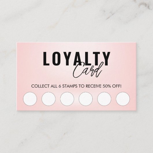 Modern Classic Beauty Spa Script Loyalty Card ロイヤリティカード (正面)