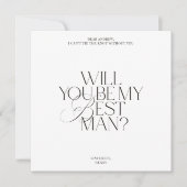 Modern Classic Best Man Proposal Card 招待状 (正面)