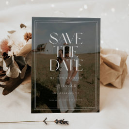 Modern Classic Bold Typography Wedding Full Photo セーブザデート