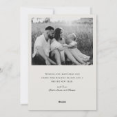 Modern Classic Bow and Stripes Two Sided Photo シーズンカード (裏面)