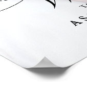 Modern Classic Calligraphy Wedding Welcome Photo ポスター (角)