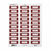 Modern Classic Christmas Elegant ラベル (フルシート)