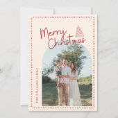 Modern Classic Christmas Photo Elegant シーズンカード (正面)