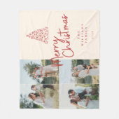 Modern Classic Christmas Photo Elegant フリースブランケット (正面)