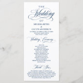 Modern Classic Elegant Wedding Ceremony プログラム (正面)