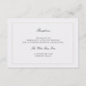 Modern Classic Elevated Pearl Wedding Reception エンクロージャーカード (正面)