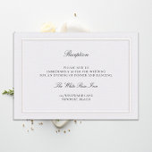 Modern Classic Elevated Pearl Wedding Reception エンクロージャーカード